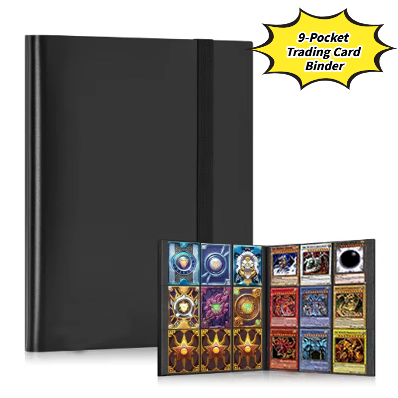 Trading Card Binder - แฟ้มสะสมการ์ด 9 ช่อง ความจุขนาดใหญ่ สำหรับสะสมการ์ดโปเกมอน TCG