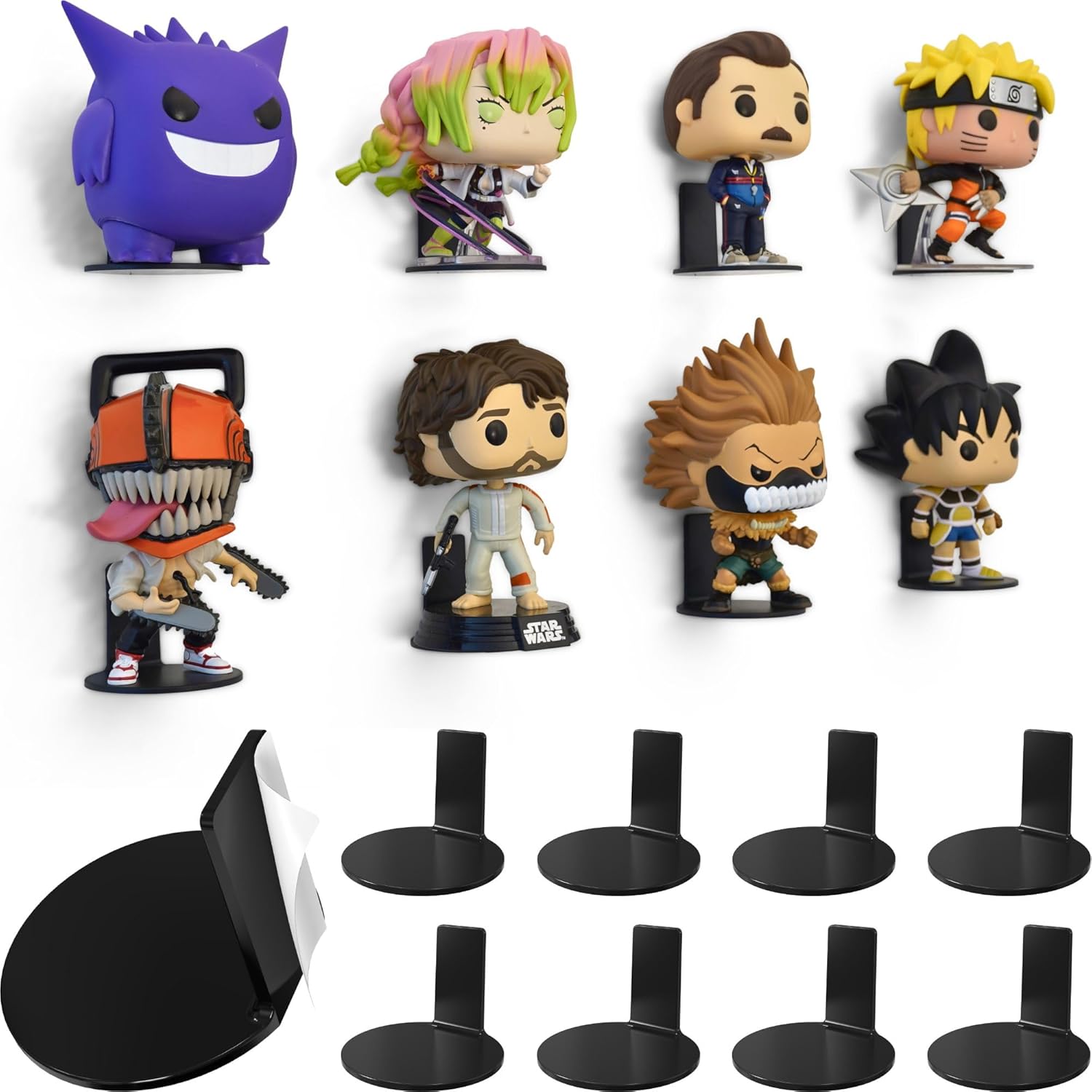 Pop Display Shelf - ชั้นวางแบบมีกาวสำหรับกล่องฟันโกะป๊อป ติดตั้งง่าย ปลอดภัย ไม่ต้องเจาะ